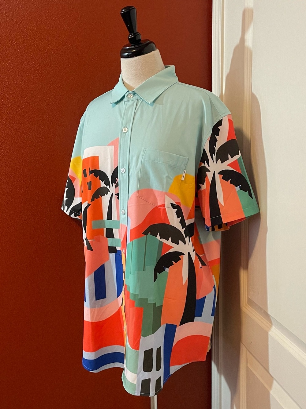 Mavrans Men’s Havana Weekend reCOCOBLEND Husk Blend Relaxed Hawaiian Camp Shirt